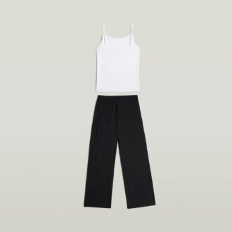 Pyjamaset met cami en wijde broek