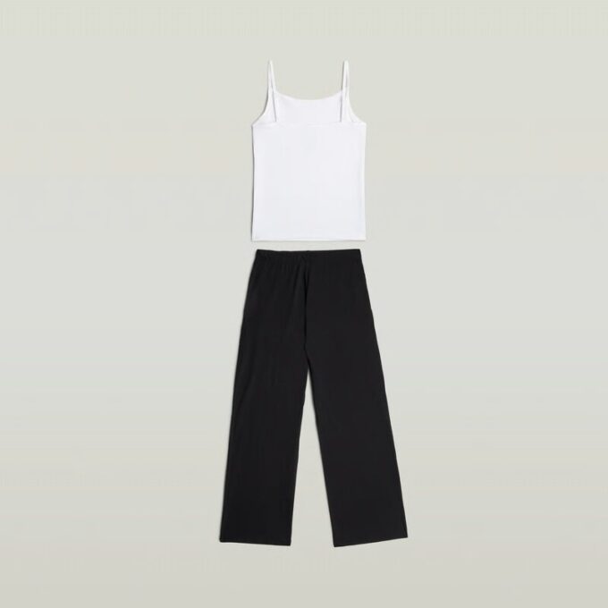 Pyjamaset met cami en wijde broek