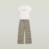 Pyjamaset met T-shirt en wijde pijpen Pyjamaset met T-shirt en wijde pijpen