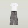 Pyjamaset met T-shirt en wijde pijpen Pyjamaset met T-shirt en wijde pijpen