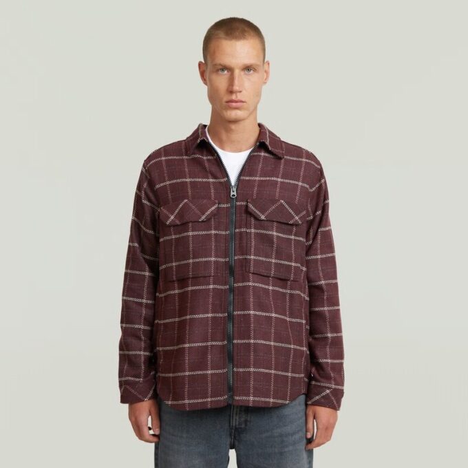 Regular overshirt met rits Regular overshirt met rits
