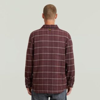 Regular overshirt met rits