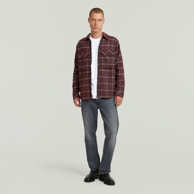 Regular overshirt met rits Regular overshirt met rits