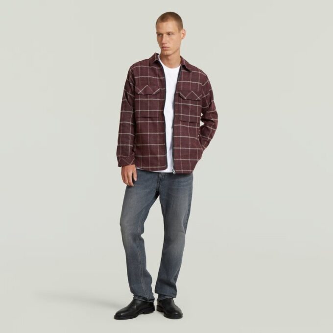 Regular overshirt met rits Regular overshirt met rits