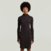 Rib slim-fit jurk