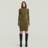 Rib slim-fit jurk