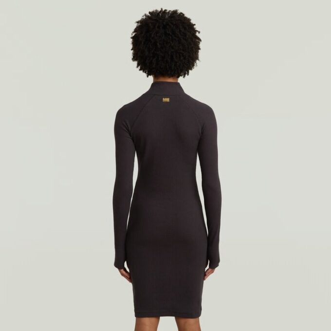 Rib slim-fit jurk