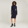 Rib slim-fit jurk