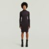 Rib slim-fit jurk