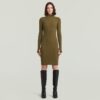 Rib slim-fit jurk
