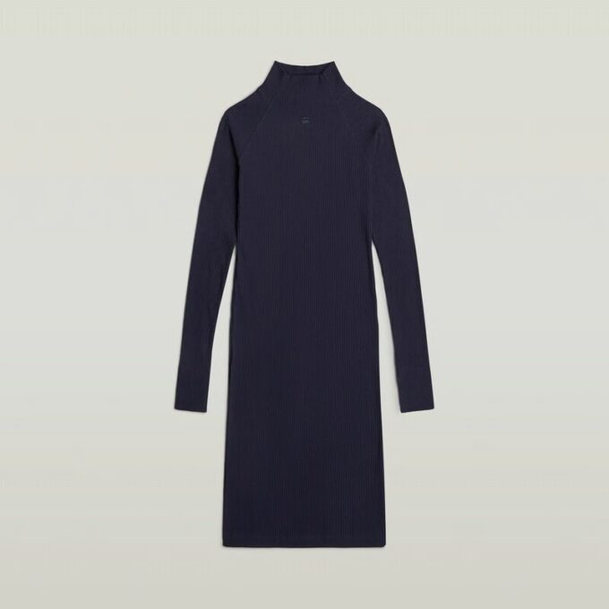 Rib slim-fit jurk