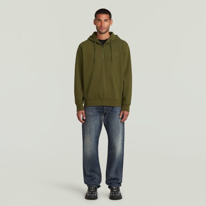 Script Half Zip Hoodie Trui Script Half Zip Hoodie Trui