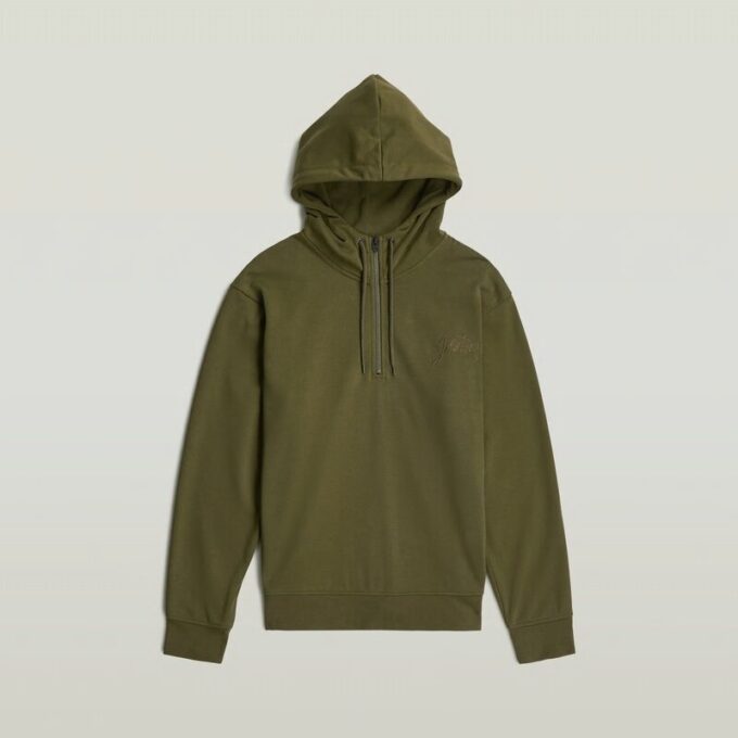 Script Half Zip Hoodie Trui Script Half Zip Hoodie Trui