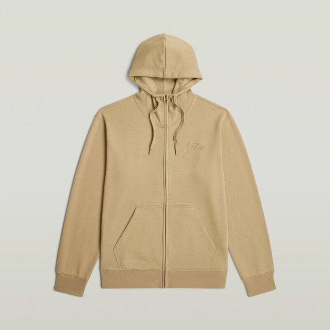 Script Hoodie Rits Trui Script Hoodie Rits Trui