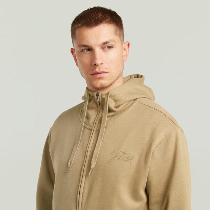 Script Hoodie Rits Trui Script Hoodie Rits Trui