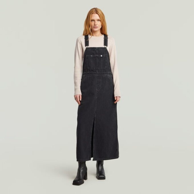 Skater Maxi Dungaree Jurk