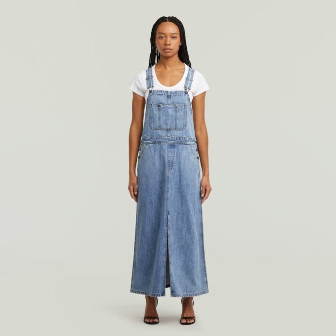 Skater Maxi Dungaree Jurk