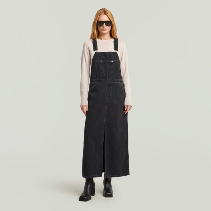 Skater Maxi Dungaree Jurk