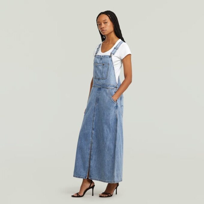 Skater Maxi Dungaree Jurk