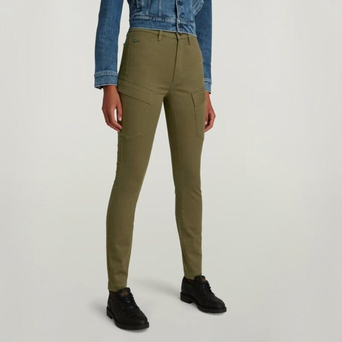 Skinny cargobroek met hoge G-vorm Skinny cargobroek met hoge G-vorm