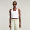Slim crop top met drukknopen aan de achterkant Slim crop top met drukknopen aan de achterkant