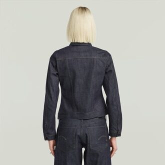 Slim-fit jasje met schuine zoom en selvedge-motief