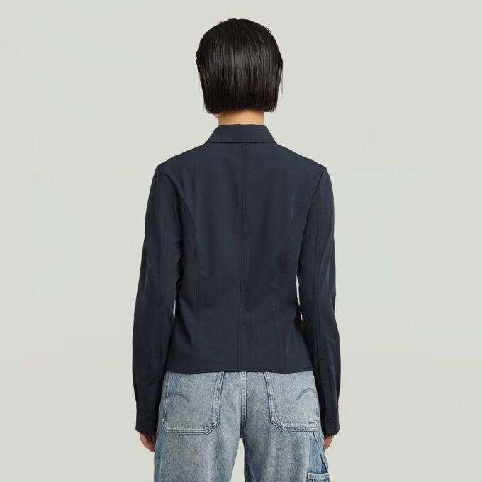 Slim-fit overhemd met rits