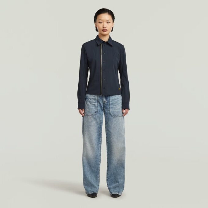 Slim-fit overhemd met rits
