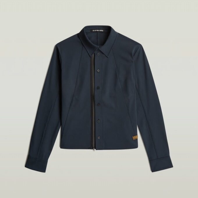 Slim-fit overhemd met rits