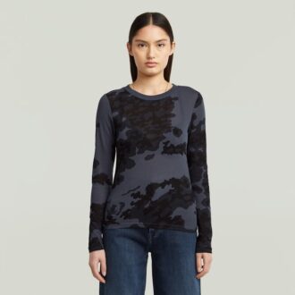 Slim-fit T-shirt met allover print