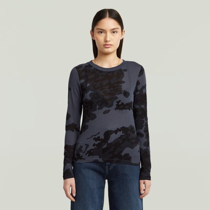Slim-fit T-shirt met allover print Slim-fit T-shirt met allover print