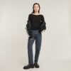 Slim-fit top met lage rug en 3/4 mouwen Slim-fit top met lage rug en 3/4 mouwen