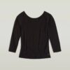Slim-fit top met lage rug en 3/4 mouwen Slim-fit top met lage rug en 3/4 mouwen