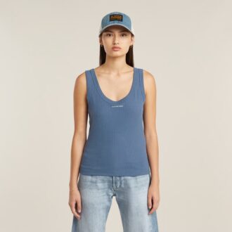 Slim geribbeld tanktopje