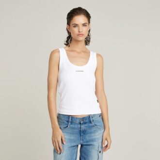 Slim geribbeld tanktopje