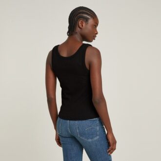 Slim geribbeld tanktopje