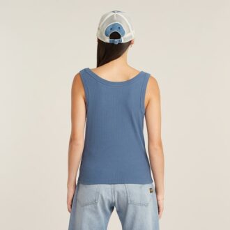 Slim geribbeld tanktopje