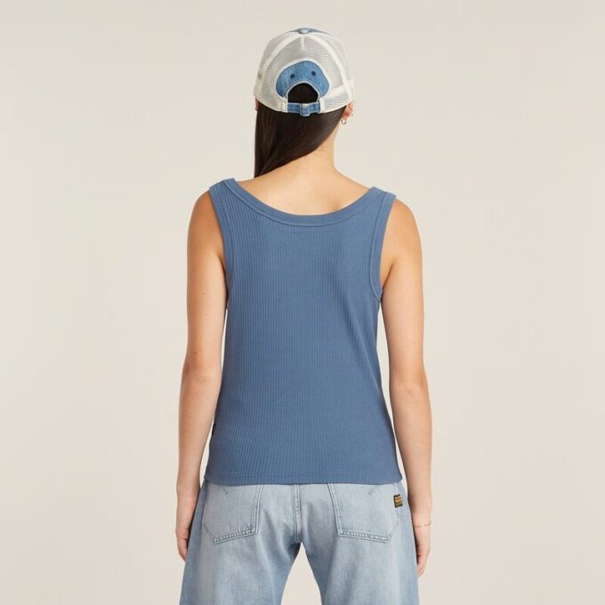 Slim geribbeld tanktopje Slim geribbeld tanktopje