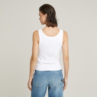 Slim geribbeld tanktopje