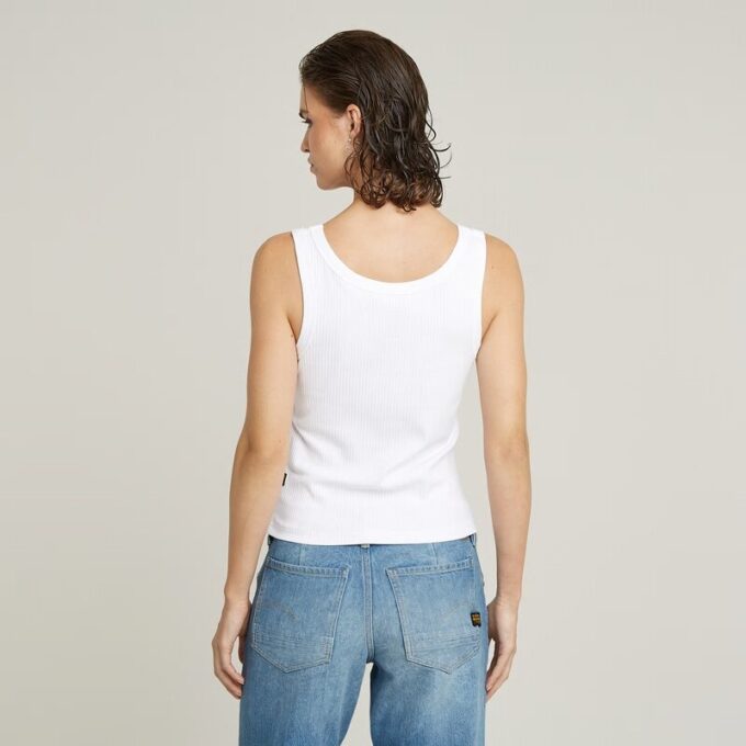 Slim geribbeld tanktopje Slim geribbeld tanktopje