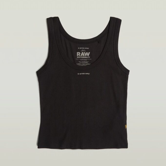 Slim geribbeld tanktopje Slim geribbeld tanktopje