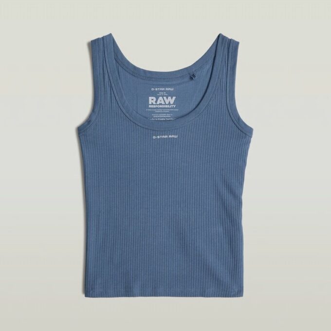 Slim geribbeld tanktopje Slim geribbeld tanktopje