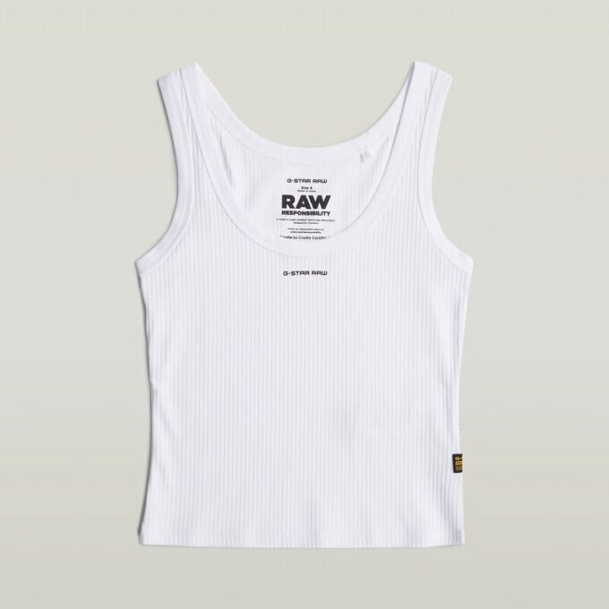 Slim geribbeld tanktopje Slim geribbeld tanktopje
