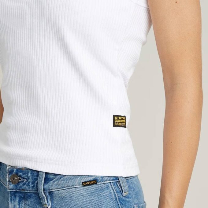 Slim geribbeld tanktopje Slim geribbeld tanktopje