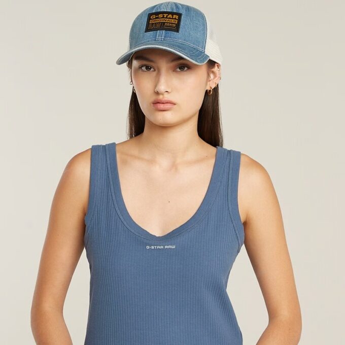 Slim geribbeld tanktopje Slim geribbeld tanktopje
