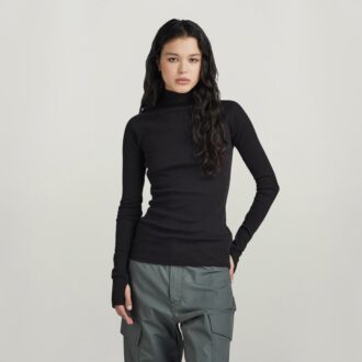 Slim Rib Mock Top