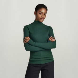 Slim Rib Mock Top