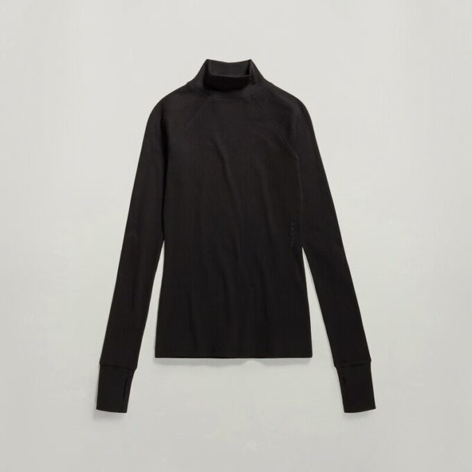 Slim Rib Mock Top Slim Rib Mock Top
