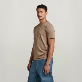 Slim T-shirt met borstafbeelding