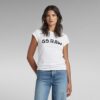 Slim top met borstprint Slim top met borstprint